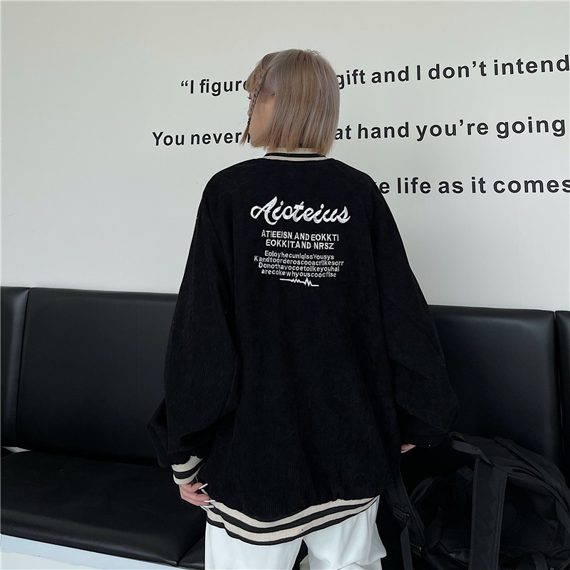 Áo khoác bomber nhung tăm TIKER áo khoác nhung tăm áo khoác Unisex nam nữ_VIETSTAR