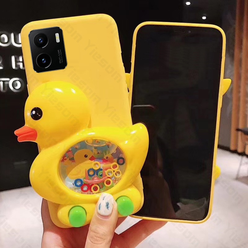 Ốp Điện Thoại Hình Chú Vịt 3D Dễ Thương Cho Vivo Y15S Y15A Y21S Y33S Y21 Y20 Y20S Y12S Y51 Y17 V23E V21