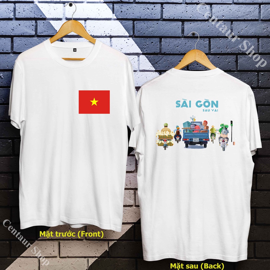👉Áo Thun Văn Hóa - Du Lịch Việt Nam - Áo Thun Sài Gòn - Áo Thun Sài Gòn sau vai phong cách - VIN-076
