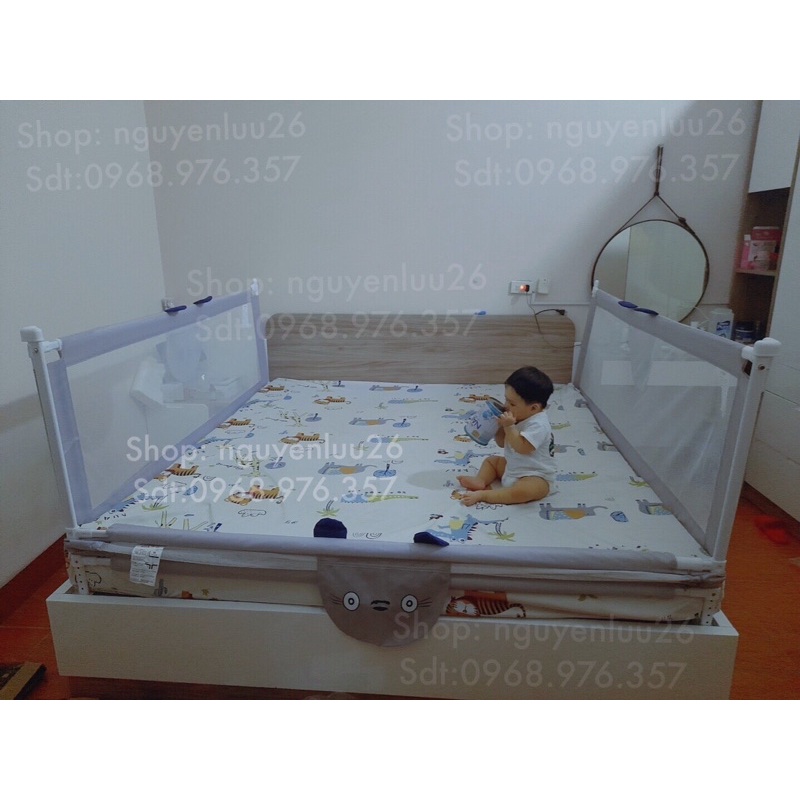 thanh chắn giường cho bé SEEDLING cao cấp đủ kích thước 1m4/1m5/1m6/1m8/2m/2m2