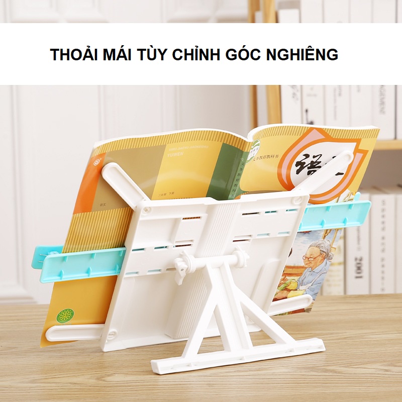Kệ để sách vở, điện thoại, máy tính bảng chống gù chống cận thị, gấp gọn mang theo tiện lợi - [Tặng kèm đệm bút chống mỏ