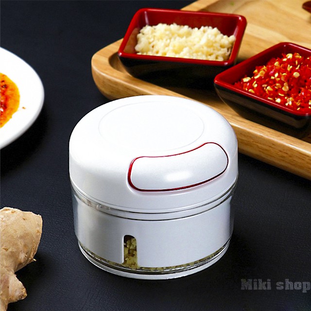 Cối Xay Tỏi Ớt Hành Cầm Tay Dây Kéo Nhỏ Gọn Tinh Tế Hạn Chế Tối Đa Không Bị Cay Mắt