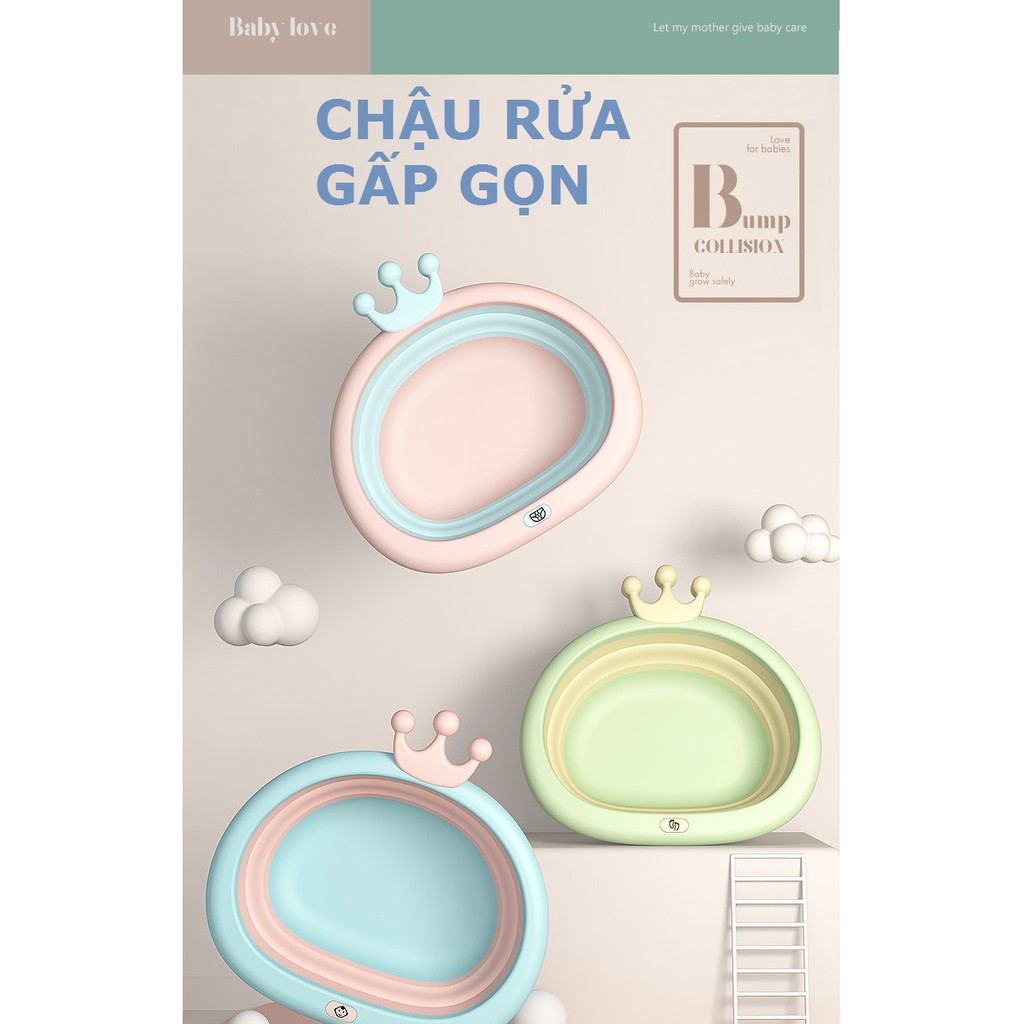 Chậu Rửa Gấp Gọn Vệ Sinh Đa Năng Cho Bé Yêu