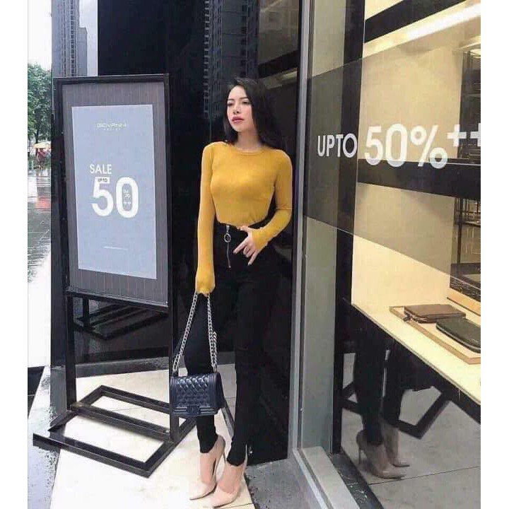 Áo thun body dài tay nữ 4 màu kiểu dáng ulzzang hàn quốc SO HOT | BigBuy360 - bigbuy360.vn