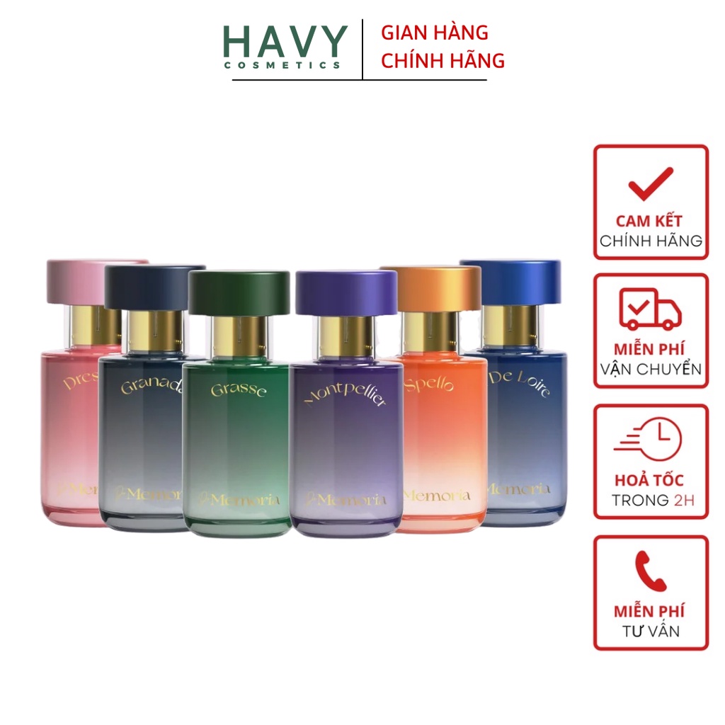 Bộ 6 Chai Nước Hoa Hàn Quốc De Memoria Collection (6 chai x 30ml)