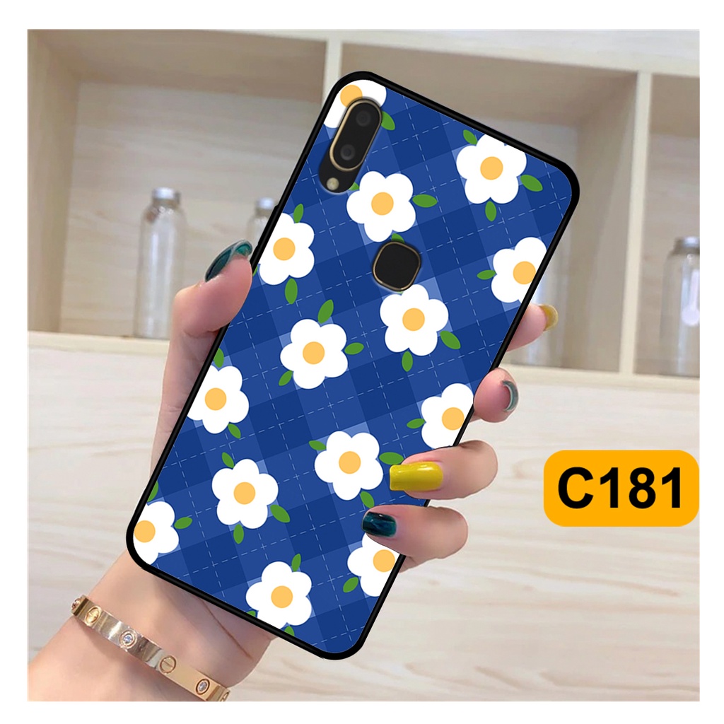 Ốp Vivo V11 / V11i in hình hoa cỏ nhẹ nhàng,họa tiết caro xinh xắn.ốp lưng chống sốc