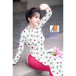 Vải áo dài hoa đơn giản