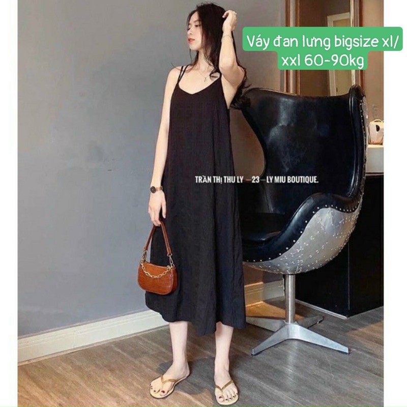 (BIGSIZE) Váy hai dây đũi siêu sexy 60-90kg ảnh thật