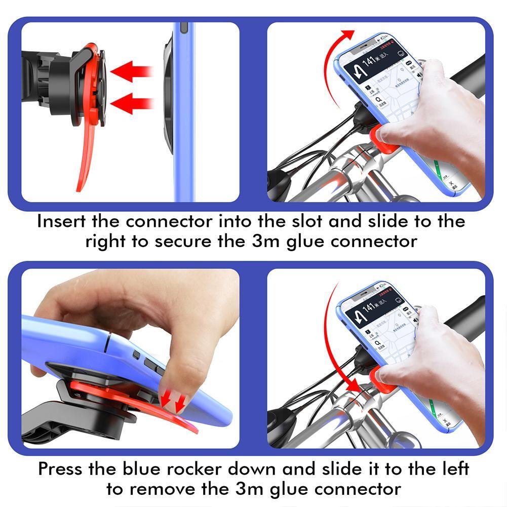 Bộ Giá Đỡ Điện Thoại Gắn Ghi Đông Xe Đạp Leo Núi Quad Lock Out Phone Kit V9C0