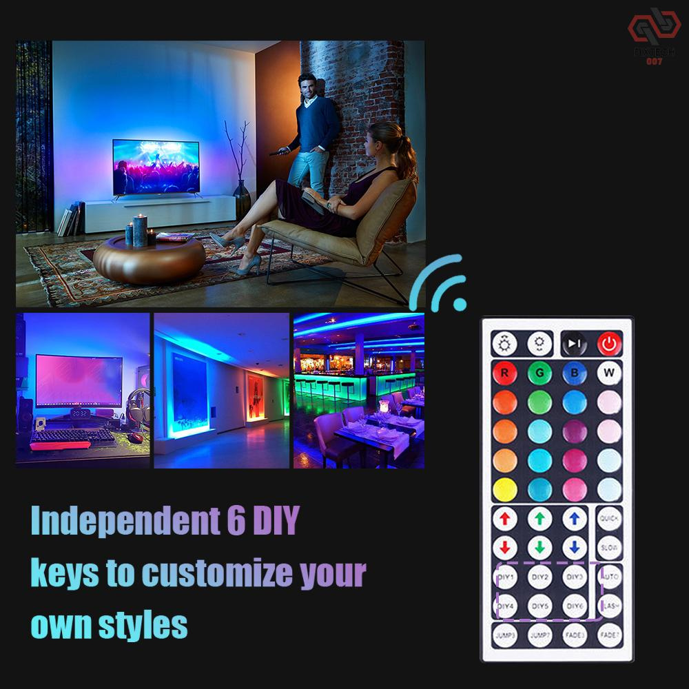 LED Strip Lights 6.56ft. Waterproof RGB LED Lights with IR Remote Control 20 Colors and DIY Modes 5050 Color Changing LED Tape Lights for Home Ceiling Party Festival