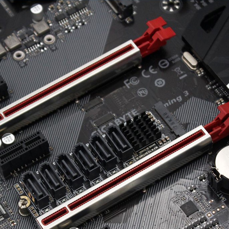 Thẻ Chuyển Đổi PH516 M2 NVME Sang 3.0 6 Cổng ASM1166 Chuyên Dụng Cho Tản Nhiệt