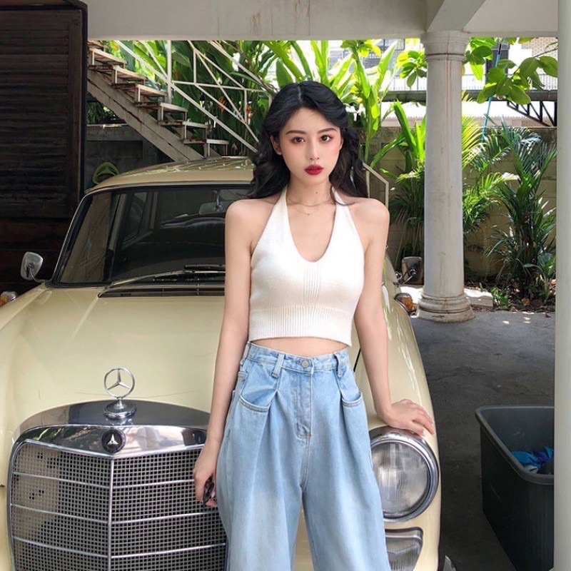 Áo yếm hở lưng dáng crotop CICI ôm body gợi cảm cho nữ