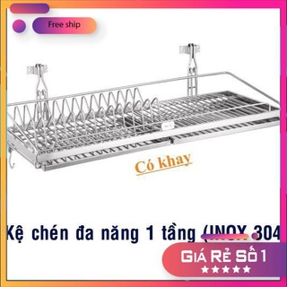 kệ úp chén bát treo inox304 cao cấp, chính được độ cao, có khay hứng nước,hàng cao cấp inox đúc đặc