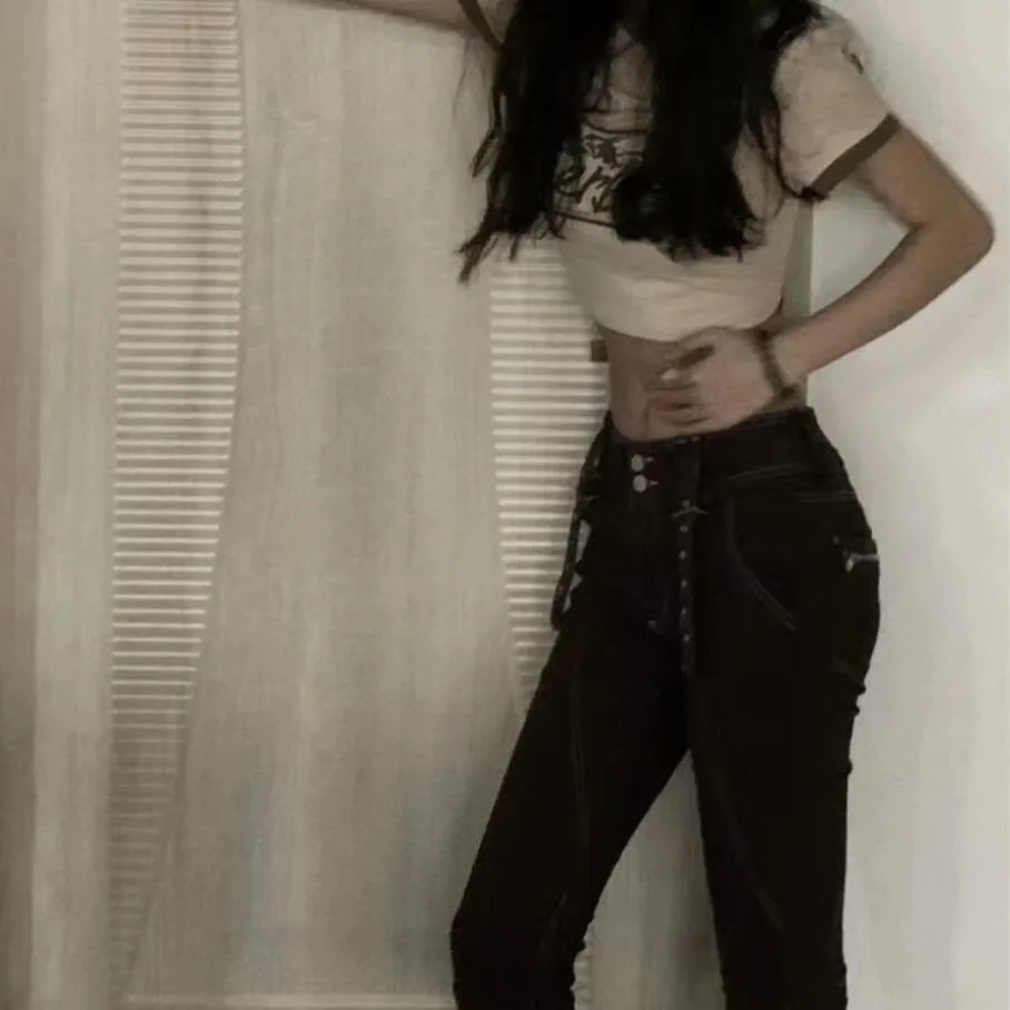 Jiashucheng Áo Thun Crop Top Tay Ngắn Phong Cách Mới Siêu Hot Retro Hợp Thời Trang Cho Nữ