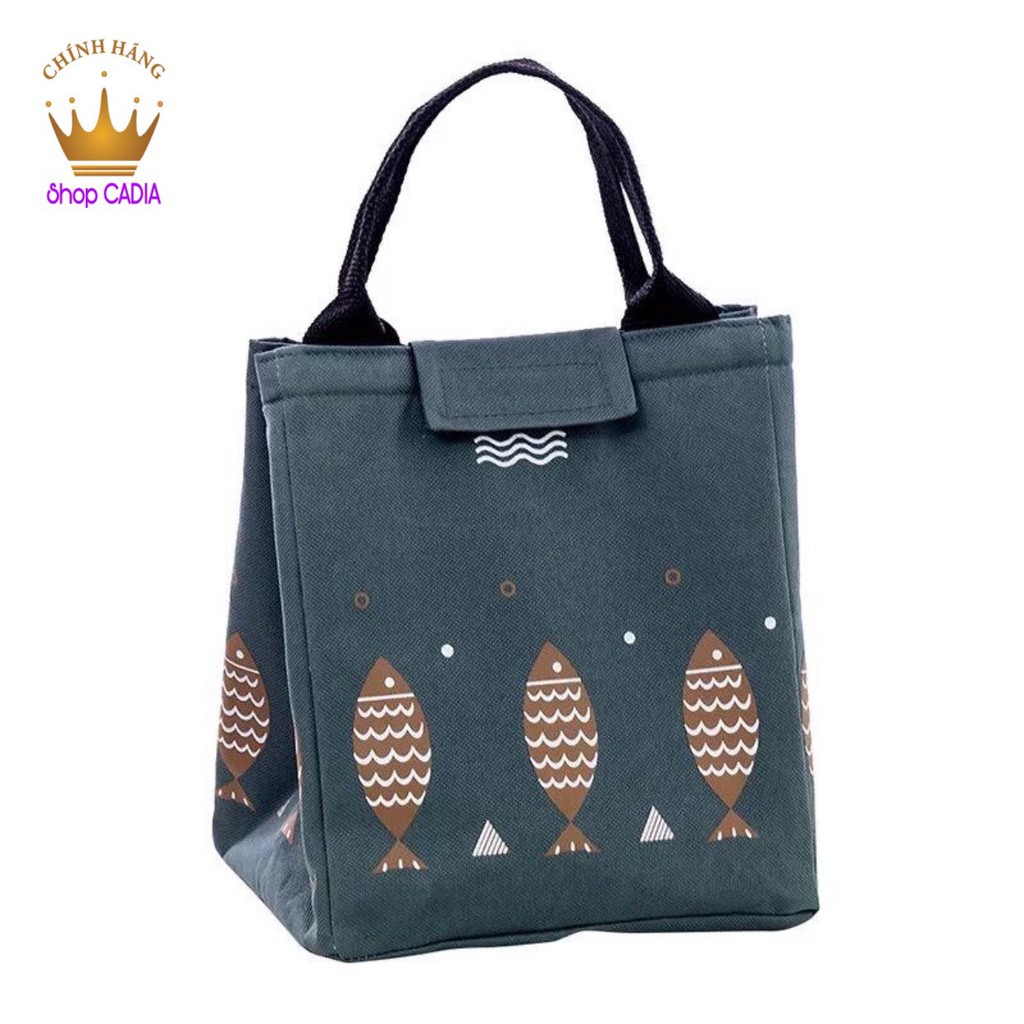 Túi giữ nhiệt đựng hộp cơm cao cấp hình cá dễ thương tiện dụng