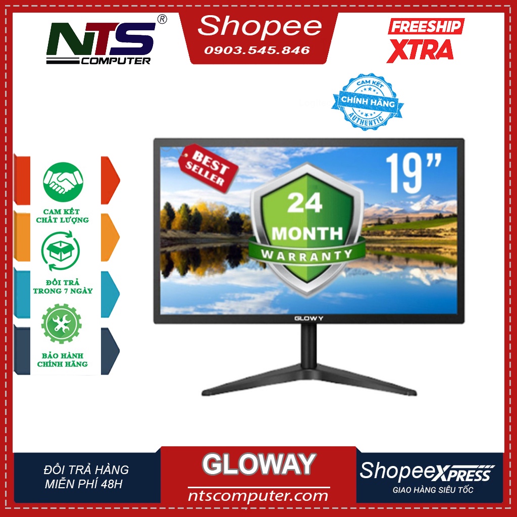 Màn hình LCD GLowy 17|19|22 inch - Mới 100% Full Box - Bảo hành chính hãng 12 tháng!