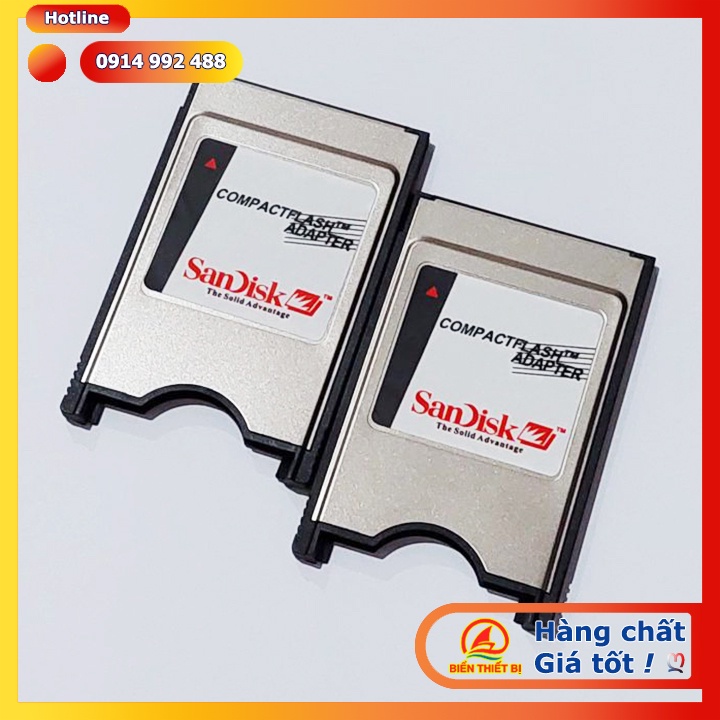 Adapter PCMCIA Sandisk chuyển đổi thẻ nhớ CF sang PCMCIA máy CNC, thiết bị điều khiển xe hơi