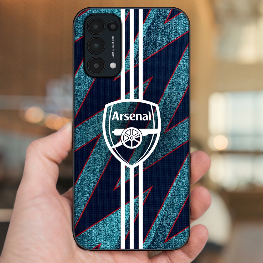 Ốp lưng Oppo Reno 5 viền đen in hình Arsenal FC