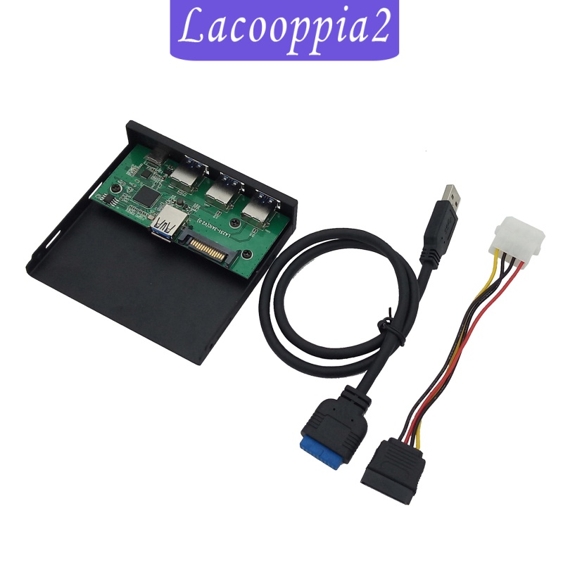 [LACOOPPIA2] USB 3.0 3.5&quot; 4-Port Interface Hub Front Panel Hub Expansion Board Card 6Gbps