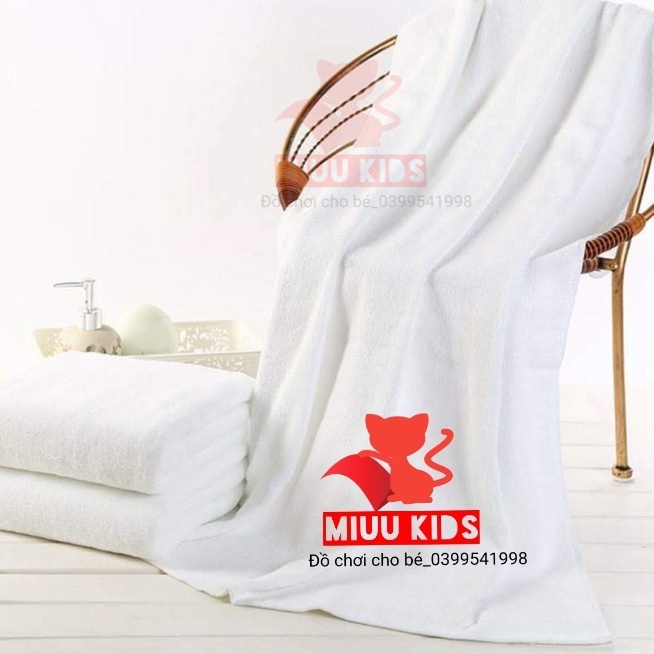 Khăn tắm khách sạn trắng sợi cotton thấm hút tốt, mềm mại, không nhớt, rất bền