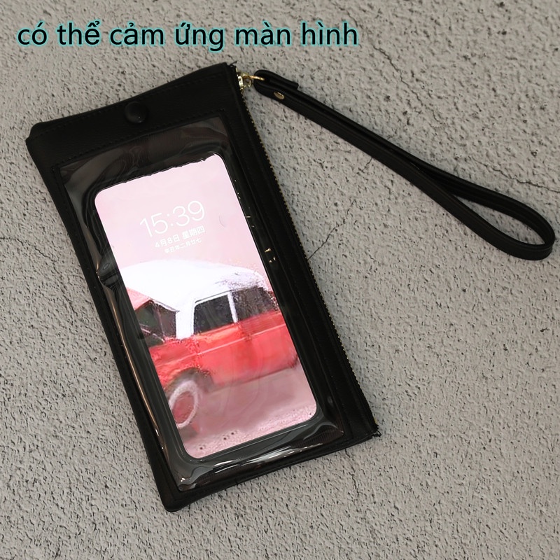 Ví da PIERRE LOUES dài thời trang có thể hoạt động với màn hình cảm ứng điện thoại