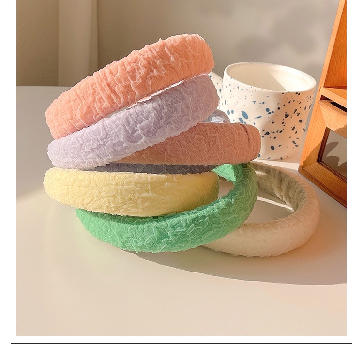 Băng Đô Cài Tóc Xốp Nhăn Màu Kẹo Phong Cách Hàn Quốc Dễ Phối Đồ