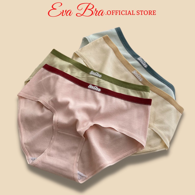 Quần lót nữ cotton dệt kim Eva Bra quần chip nữ khán khuẩn thoáng mát tôn vòng 3 gợi cảm - GB211