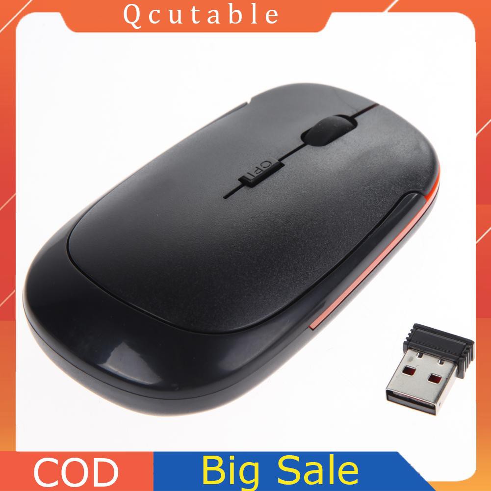 Chuột Không Dây Hình Chữ U Mini Usb 2.4g Cho Pc Laptop Win7