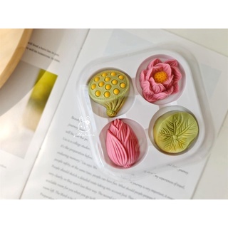 Khuôn silicone hoa sen set bộ 4 sen