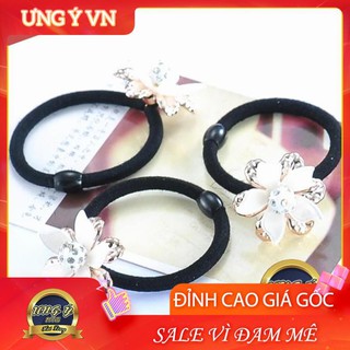 💖GIÁ SỈ💖 Combo 2 dây cột tóc hình hoa xinh xắn, chất liệu dây thun co dãn tốt, hoa hình nhựa cao cấp 7866