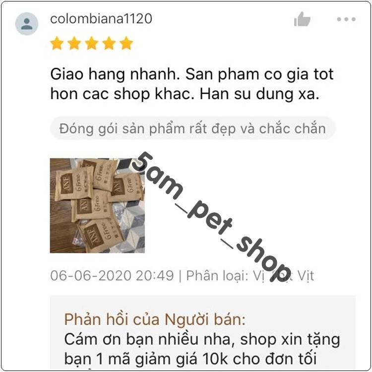 Hạt ANF cho chó lớn hơn 6 tháng tuổi 6Free Organic túi 1kg, Vị Vịt, Vị Thịt Cừu, Vị Cá Hồi