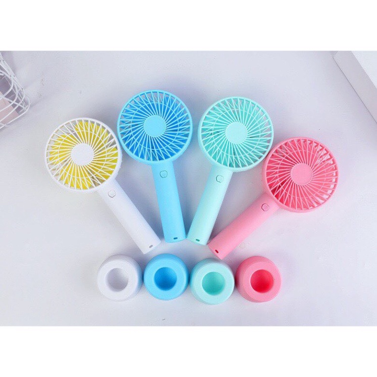 Quạt Cầm Tay Mini Tích Điện 4 Cánh 3 Chế Độ Gió Sasa Shop