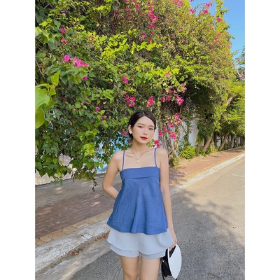 YU CHERRY | Áo hai dây lụa nữ Lili Silk Top YA368