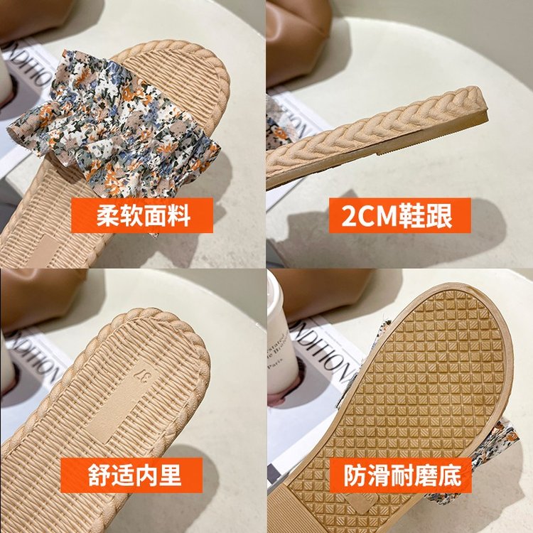 Dép Đế Bệt Mũi Tròn Đính Hoa Thời Trang Dành Cho Nữ | BigBuy360 - bigbuy360.vn