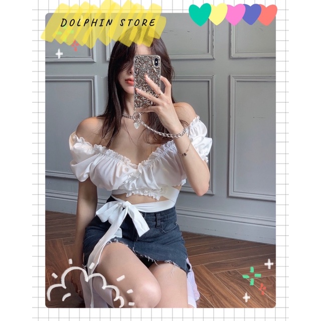 BIGSIZE Croptop cột nơ bigsize