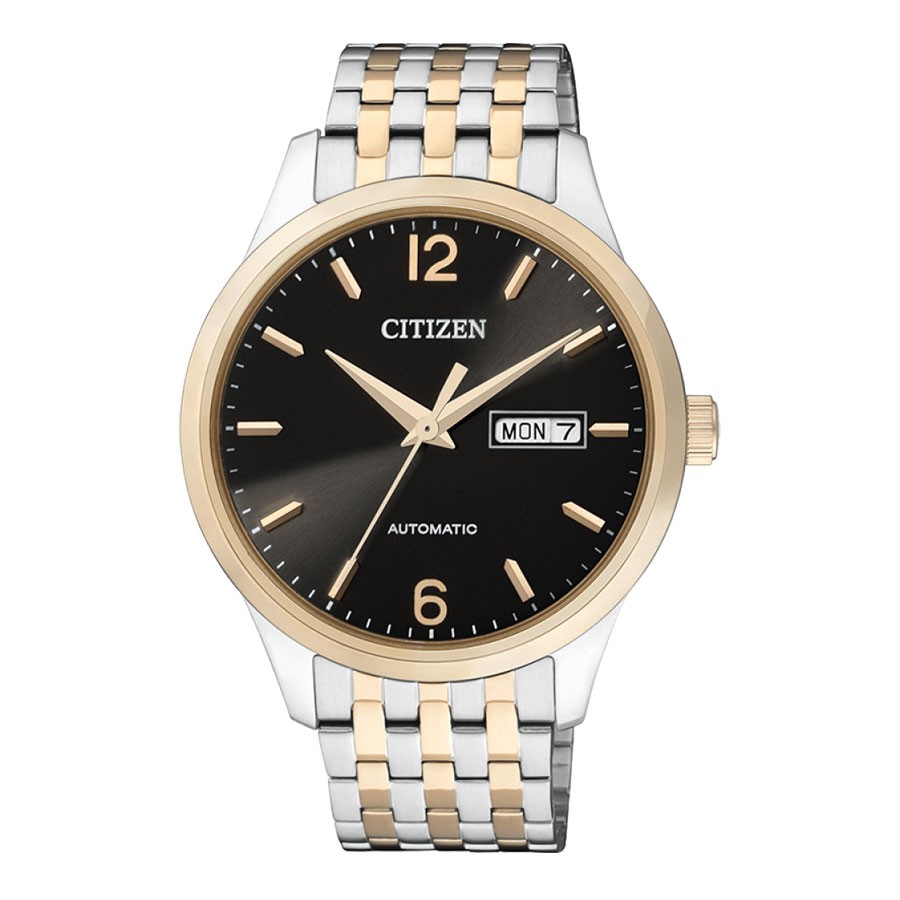 Đồng Hồ Nam Citizen Dây Thép Không Gỉ NH7504-52E - Mặt Đen (Sapphire)