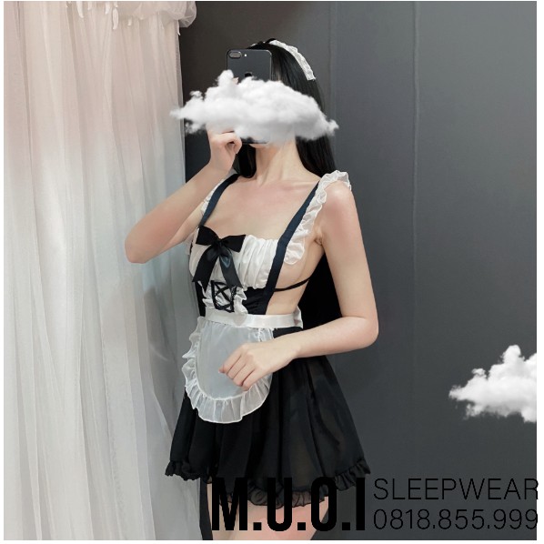 [Mã FAMARAL2 giảm 10K đơn 50K] CP001 Váy ngủ Cosplay giúp việc cao cấp QUẢNG CHÂU - Hàng có sẵn kèm video
