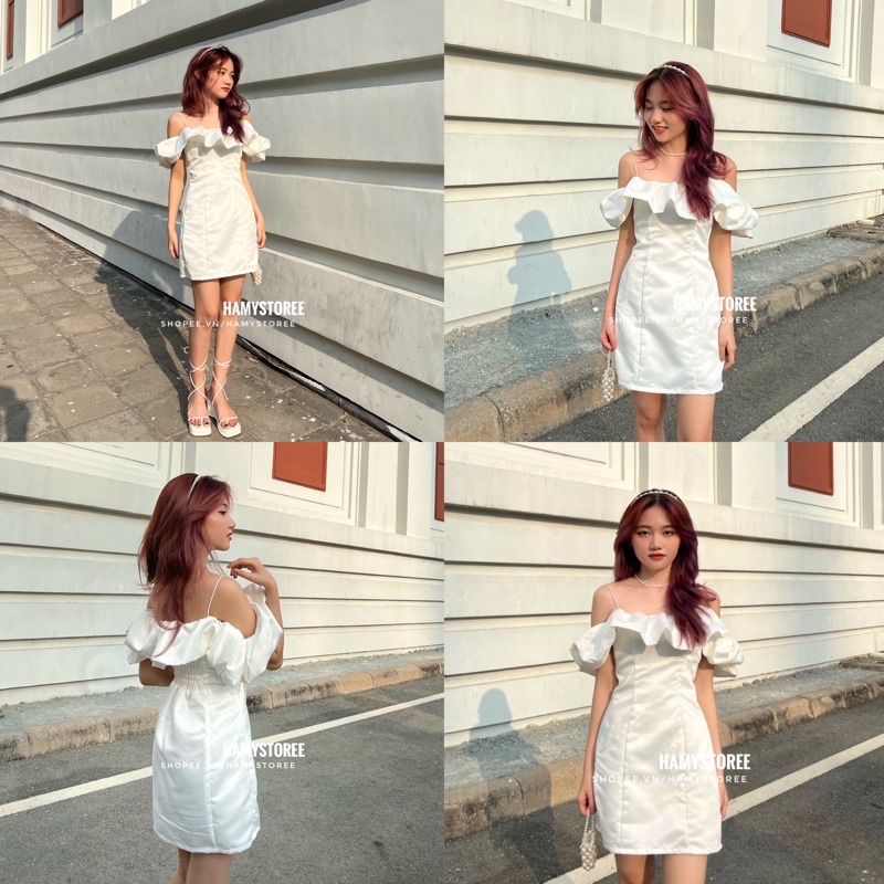 SABY DRESS  ĐẦM TRỄ VAI BÈO BỒNG CAO CẤP