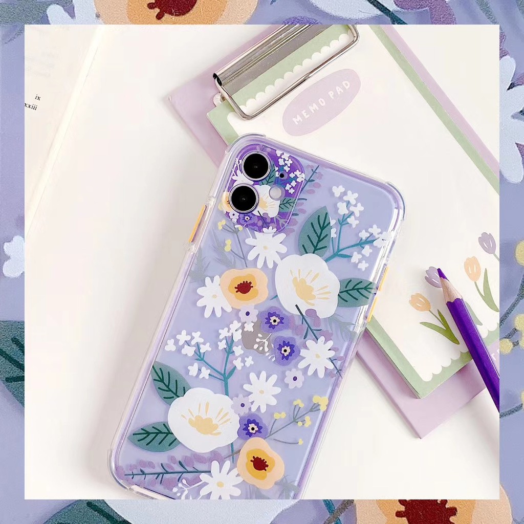 Korean flower 3D relief Case iPhone 11 Pro Promax X XS XR XSmax 6 6s 7 8 plus Phone Case COD | BigBuy360 - bigbuy360.vn