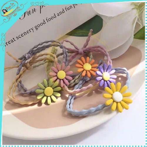 Set Dây Chun Cột Tóc Bông Hoa Dễ Thương Cho Bé Gái DunSu