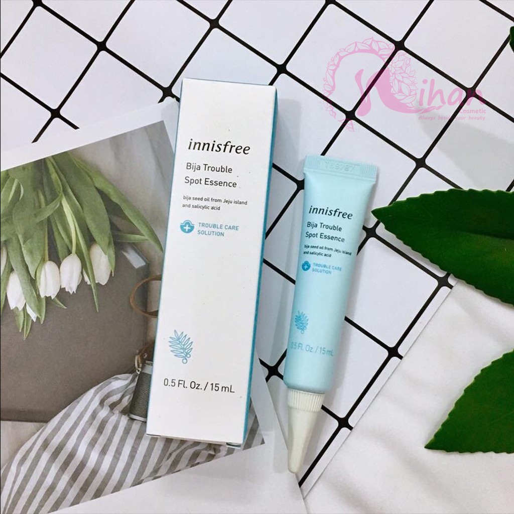 Tinh chất chấm mụn, mờ thâm Innisfree Bija Trouble Spot Essence 15ml