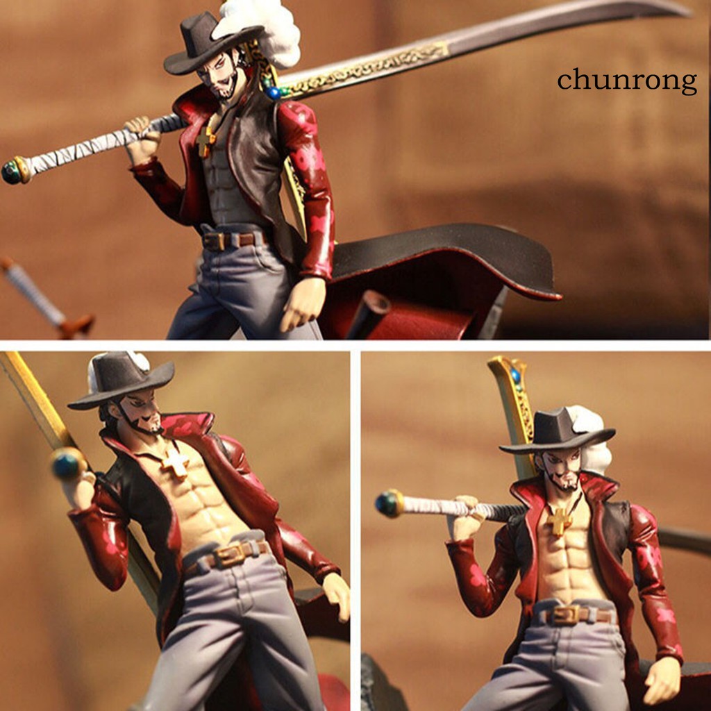 CR+Anime One Piece Hawk-Eye Dracule Mihawk Model Toys Ornaments Home Decoration