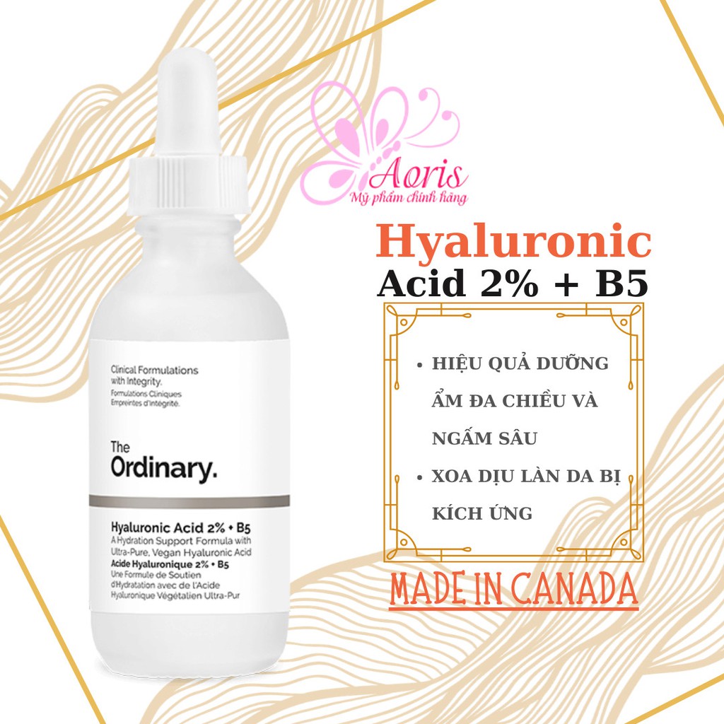 [Mã COSDAY giảm 8% đơn 150K] [CANADA- Full Bill] Tinh Chất Dưỡng The Ordinary Hyaluronic Acid 2% + B5 60ml