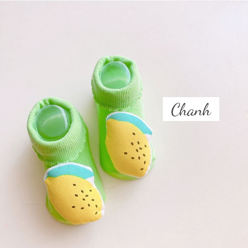 [FreeShip] Tất Vớ Sơ Sinh Hình Thú Trái Cây Siêu Xinh Chống Trượt Mihoshop