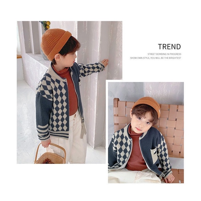 Áo khoác Cardigan phong cách Hàn Quốc cho bé trai