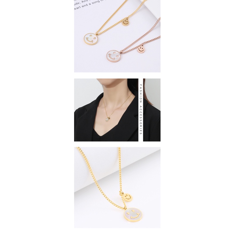 Dây chuyền vòng cổ nữ titan mặt cười X9-208 - CAM KẾT KHÔNG GỈ, KHÔNG BAY MÀU - BẢO HÀNH 12 THÁNG