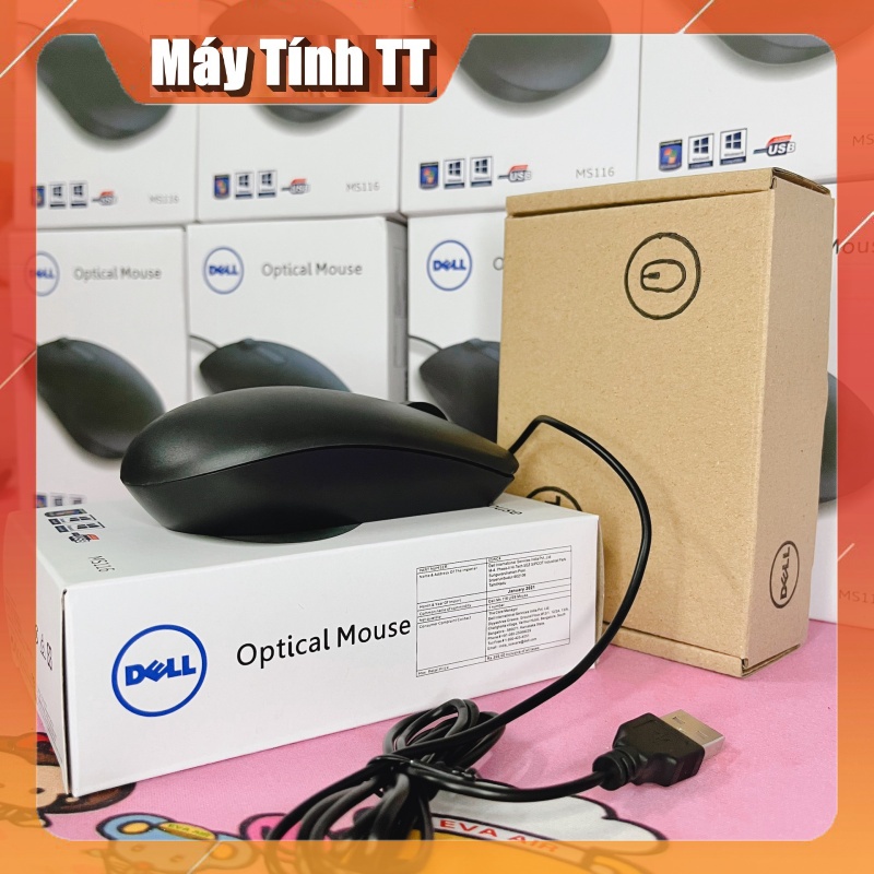 Chuột màn hình Dell Ms116 có dây siêu bền - Máy Tính TT