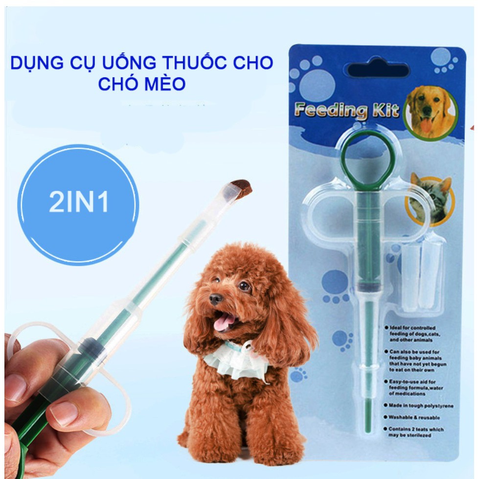 dụng cụ hỗ trợ uống thuốc cho chó mèo