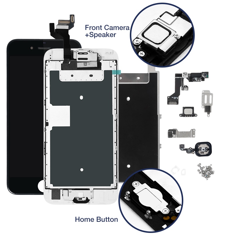 Dành Cho iPhone 6S 7 8 Màn Hình Hiển Thị Màn Hình Cảm Ứng Hoàn Chỉnh Màn Hình LCD Hội Nút Home Camera Trước AAA+++