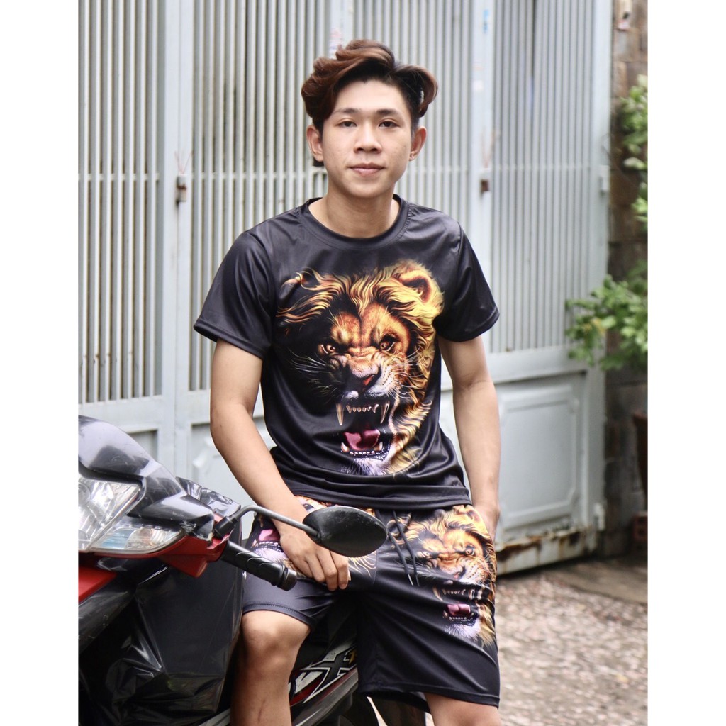 [ Chuyển Nhiệt-Cực chất ] Bộ hè nam cao cấp in hổ chuyển nhiệt siêu chất | BigBuy360 - bigbuy360.vn